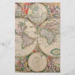 Papelaria Mapa Mundial Antigo