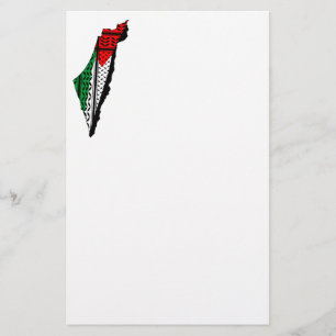 Papelaria Mapa Palestino que Bandeira e Padrão Keffiyeg