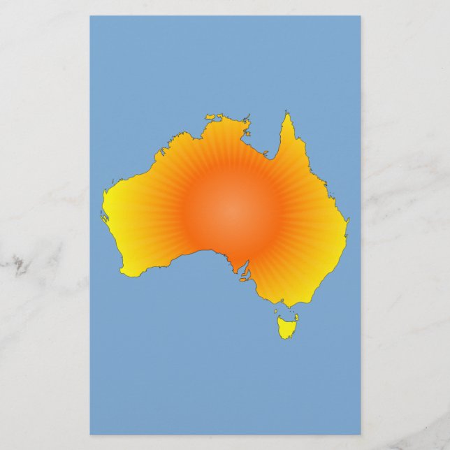 Papelaria Mapa Sunny Austrália (Frente)