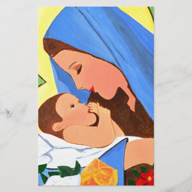 Papelaria Maria e bebê Jesus (Frente)