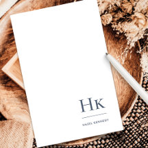 Marinho Azul Branco Monograma Clássico Personaliza