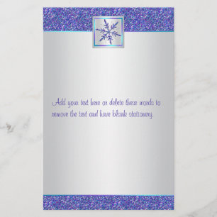 Papelaria Matéria-prima Aqua Silver Snowflake