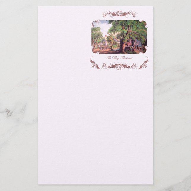 Papelaria Material de ferro e ferreiro da village Blacksmith (Frente)