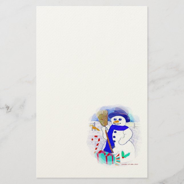 Papelaria Meadow Snowman (Frente)