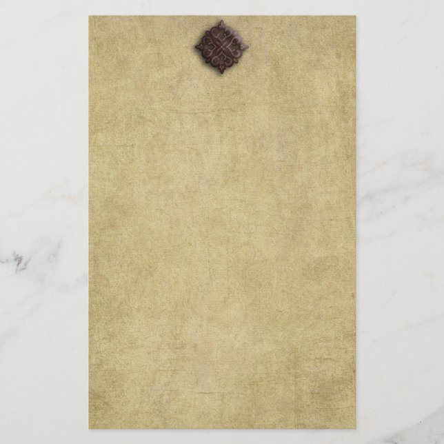 Papelaria Medalhão-Sem Linhas - Papel-Carta (Frente)