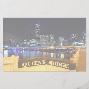 Papelaria Melbourne Austrália CDB Luzes sobre a Ponte da Ra