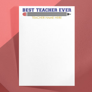 Papelaria Melhor Professora Personalizada De Todos Os tempos