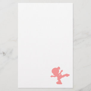 Papelaria Menina de patinação no gelo rosa
