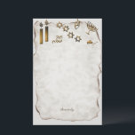 Papelaria Menorah, Estrela de David Candles<br><div class="desc">Este bloco de escrevendo é impresso com um belo design no papiro com velas,  estrelas menorah de David e hebraico e,  Sinceramente,  o seu nome ou o nome da pessoa a quem você vai dar este papel.</div>