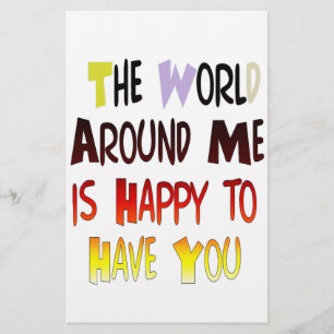 Papelaria Mensagem de boas-vindas poderosa: uma citação moti