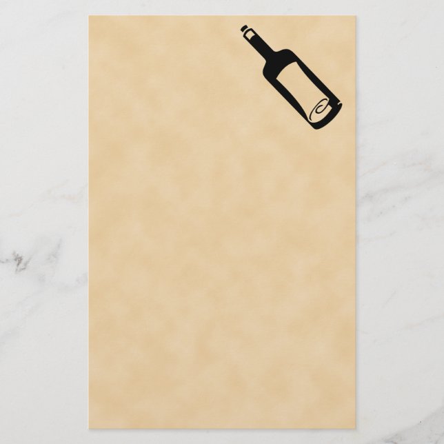 Papelaria Mensagem em uma garrafa (Frente)