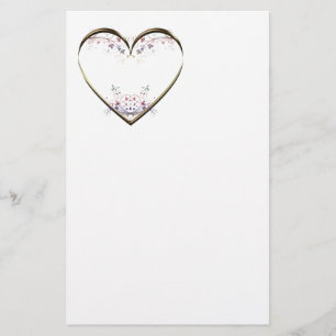 Papelaria Mensagem Personalizada do Heart n Flowers