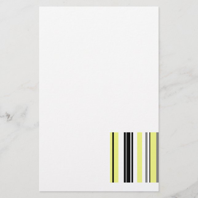 Papelaria Minimalismo Listras Amarelas e Pretas (Frente)