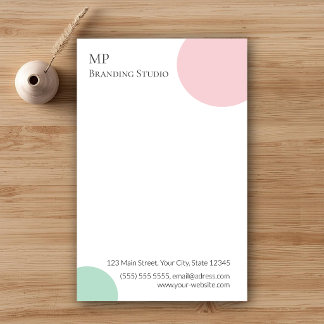 Papelaria Minimalist Pastel Branding Design