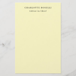 Papelaria Minimalista Clássico Profissional Creme Simples