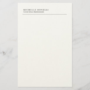 Papelaria Minimalista Clássico Simples Profissional Nome Pró