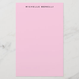 Papelaria Minimalista Moderna Profissional Feminina Rosa Cla