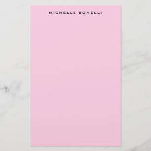 Papelaria Minimalista Moderna Profissional Feminina Rosa Cla