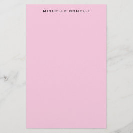 Papelaria Minimalista Moderna Profissional Feminina Rosa Cla