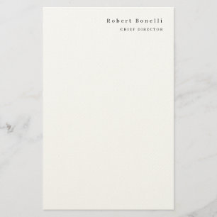 Papelaria Minimalista Moderno Branco Simples