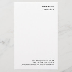 Papelaria Minimalista Moderno Branco Simples