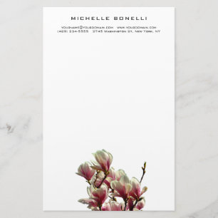 Papelaria Minimalista Moderno Profissional Flores Feminino