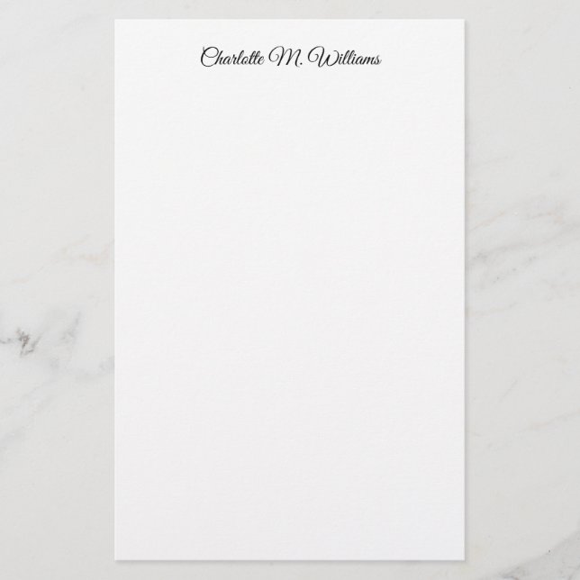 Papelaria Minimalista Profissional Moderno Branco Simples (Frente)
