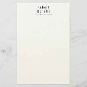 Papelaria Minimalista Simples Branco Moderno Profissional