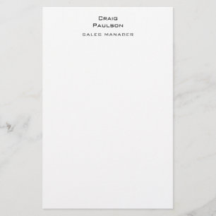 Papelaria Minimalista Simples Clássico Preto & Branco