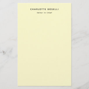 Papelaria Minimalista Simples Clássico Profissional Creme
