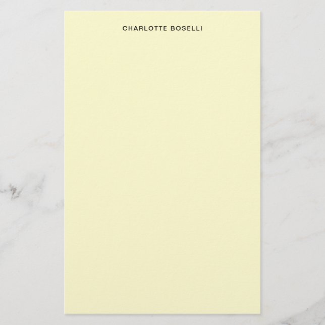 Papelaria Minimalista Simples Clássico Profissional Creme (Frente)