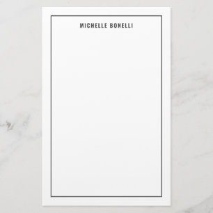 Papelaria Minimalista Simples Profissional Moderno