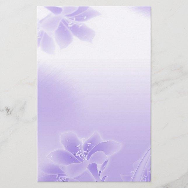 Papelaria Misty Purple Floral (Frente)