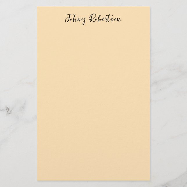Papelaria Mocasiin Peachy Yellow Plain Elegant Professional (Frente)