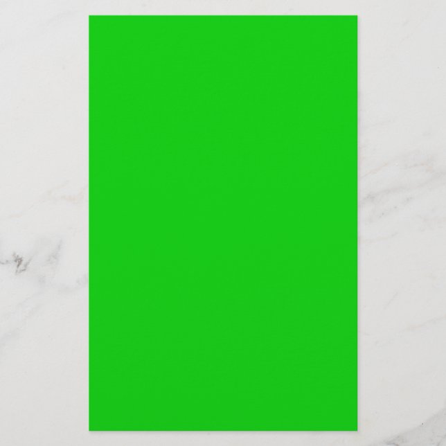Papelaria Modelo de fundo verde chocante - personalize você  (Frente)
