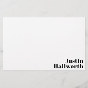 Papelaria Modelo de Nome ou Negócio Minimalista Moderno Retr