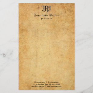 Papelaria Modelo de papel velho escrito à mão do olhar do