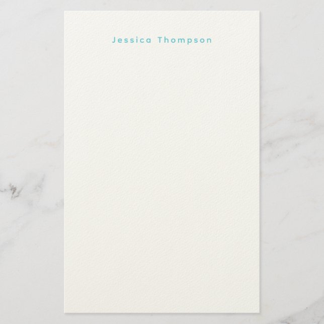 Papelaria Modern Elegant Plain Simple Professional Name (Frente)