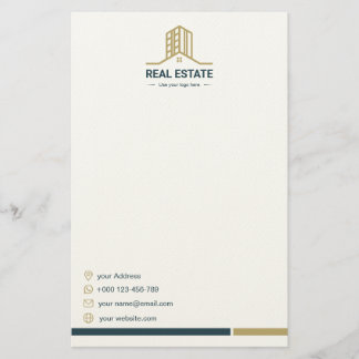 Papelaria Modern Real Estate Stationery Paper