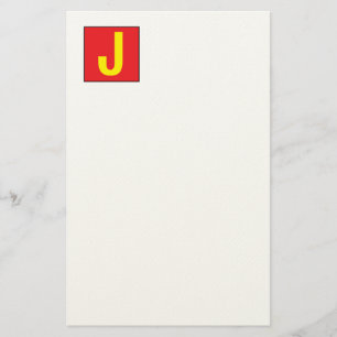 Papelaria Moderno Elegante Monograma Profissional Vermelho A