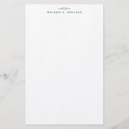 Papelaria Moderno Elegante Seafoam Verde Personalizado