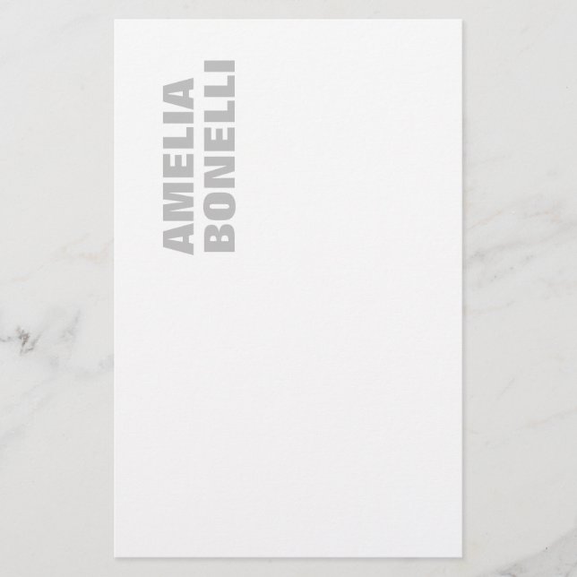 Papelaria Moderno Minimalista Profissional Branco Cinza Ousa (Frente)