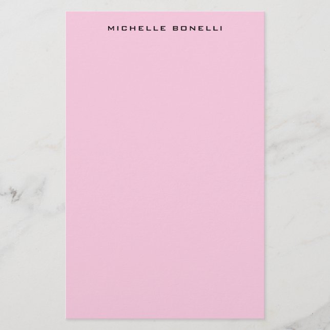 Papelaria Moderno Minimalista Profissional Rosa Feminino (Frente)