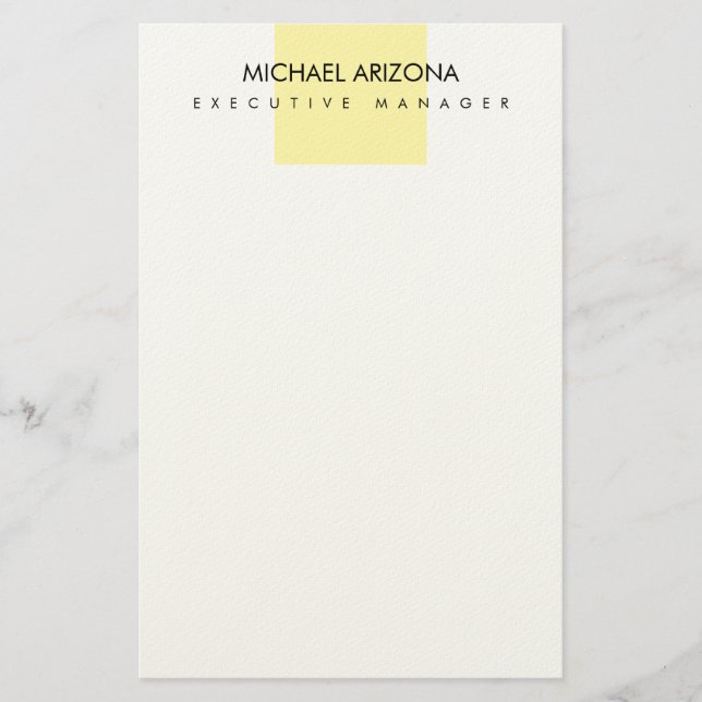 Papelaria Moderno Minimalista Simples Plano (Frente)