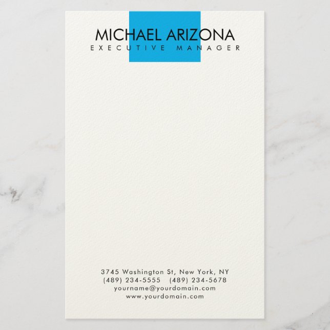 Papelaria Moderno Minimalista Simples Plano (Frente)