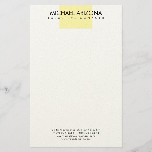 Papelaria Moderno Minimalista Simples Plano (Frente)