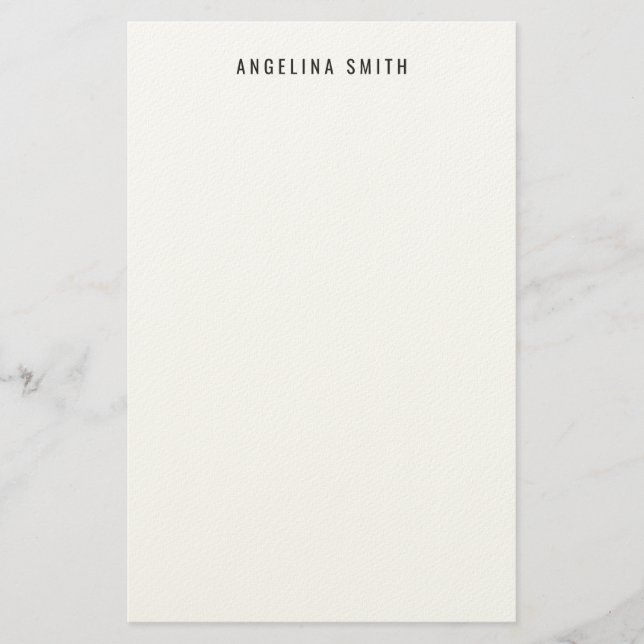 Papelaria Moderno Minimalista Simples Preto Branco (Frente)