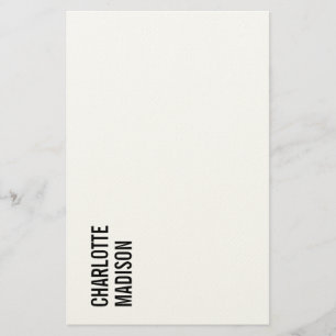 Papelaria Moderno Simples Preto Branco Moderno Minimalista S