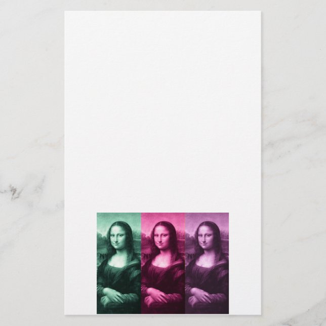 Papelaria Mona Lisa Green Pink Purple (Frente)
