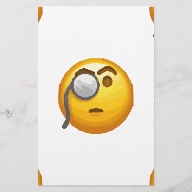 Papelaria monóculo emoji (Frente)